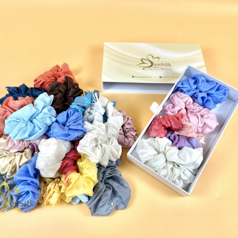 Silk Hair Ties Handmade 100% Mulberry Silk by SenSilk ® - Dây Cột Tóc Lụa Thời Trang Siêu Cool