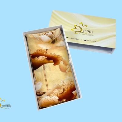 Khăn Lụa In 100% Cao Cấp Sen Silk - Best Vietnamese Corporate Gift KLDI03