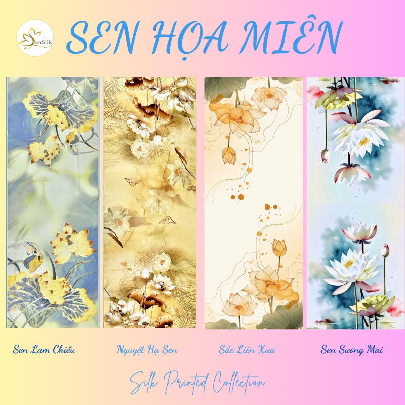 🎨BỘ SƯU TẬP ''SEN HOẠ MIÊN''-MỖI CHIẾC KHĂN LÀ MỘT BỨC TRANH KỂ CHUYỆN🎨