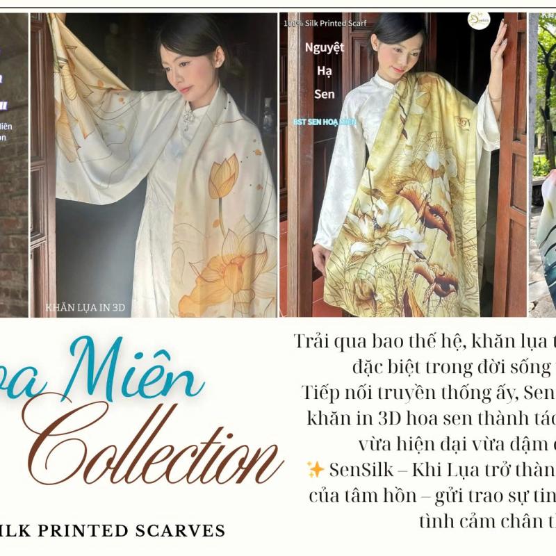 🌸 BỘ SƯU TẬP “SEN HỌA MIÊN” – KHI NGHỆ THUẬT VÀ LỤA GIAO HÒA 🌸