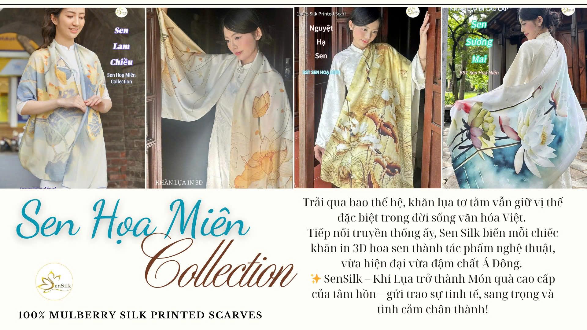 🌸 BỘ SƯU TẬP “SEN HỌA MIÊN” – KHI NGHỆ THUẬT VÀ LỤA GIAO HÒA 🌸