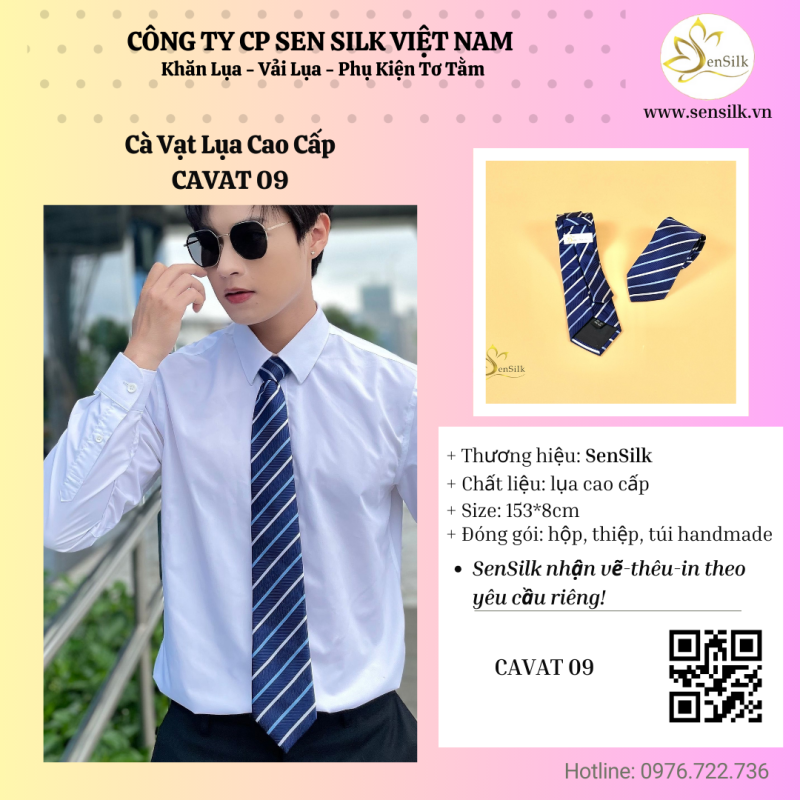 ✨CÀ VẠT LỤA CAO CẤP SENSILK-NGÔN NGỮ CỦA PHONG CÁCH✨