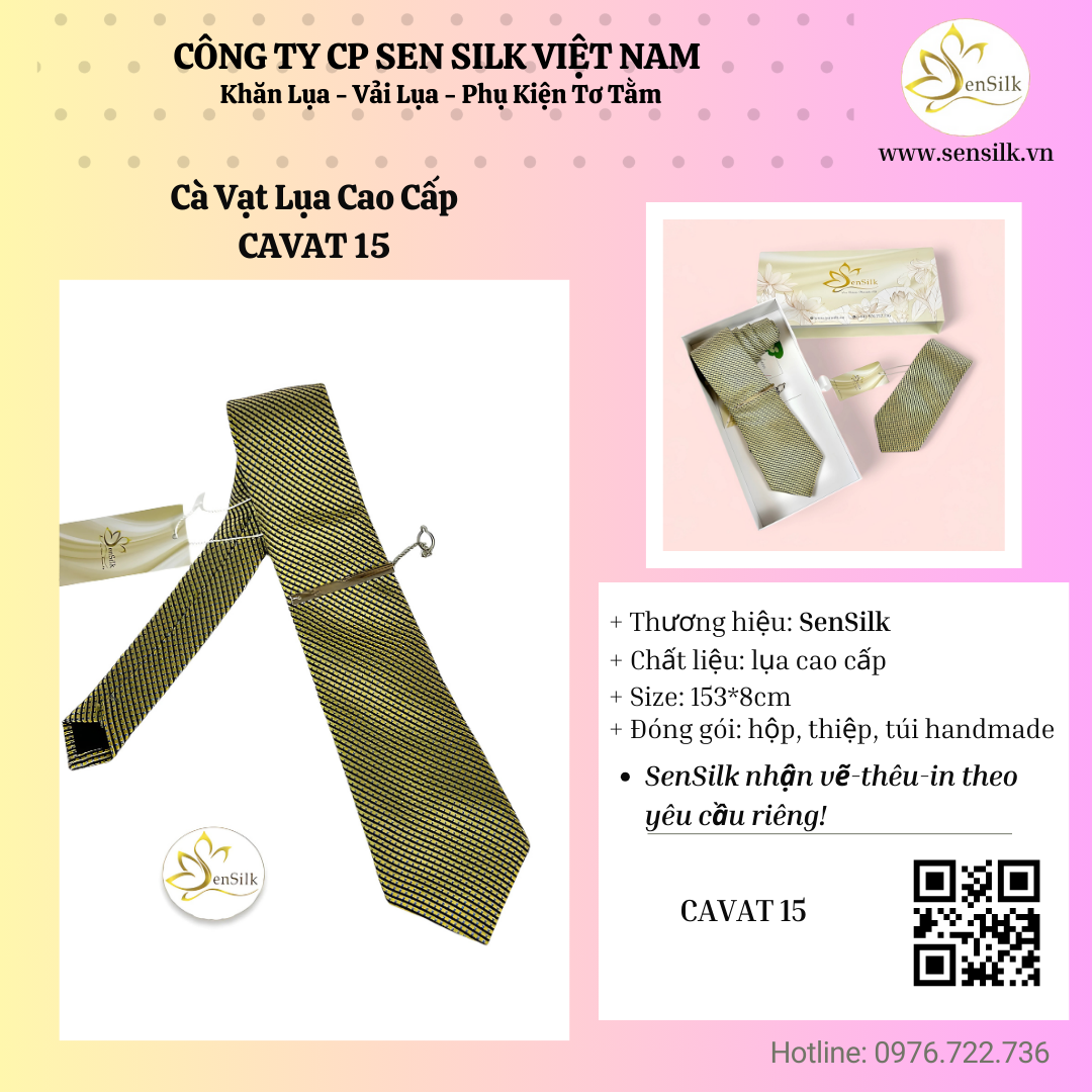 ✨ Cà vạt lụa – Phong cách doanh nhân hiện đại