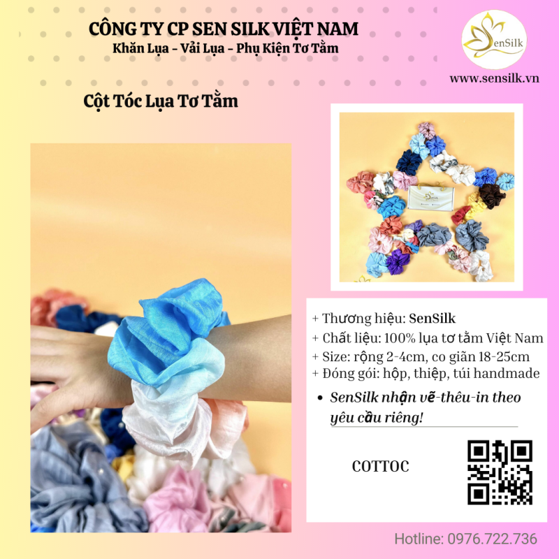 ✨ Cột tóc lụa SenSilk – Phụ kiện thời trang xanh, lựa chọn tinh tế cho mái tóc Việt