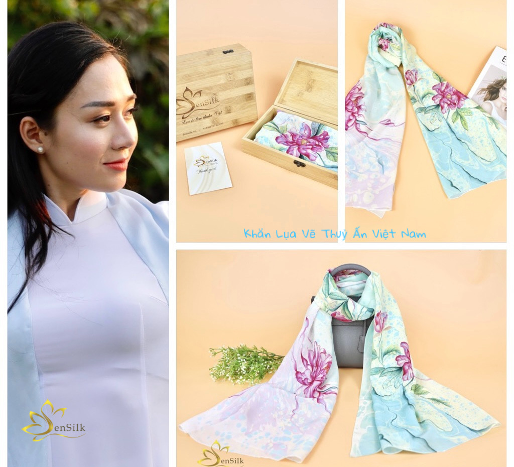 khăn lụa tơ tằm vẽ tay thủy ấn sensilk (1)