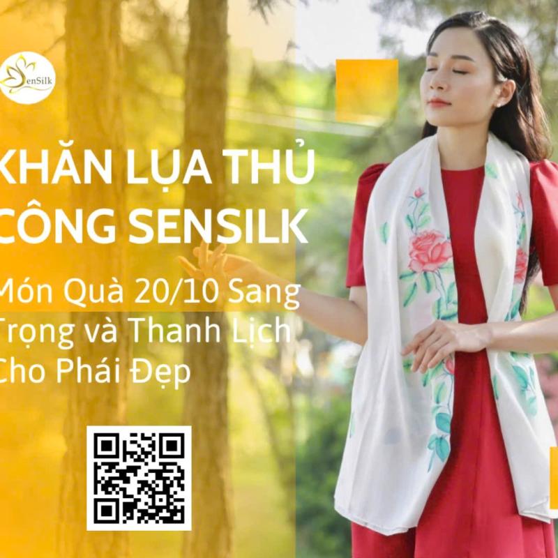 Khăn Lụa Tơ Tằm SenSilk - Món Quà 20/10 Sang Trọng và Thanh Lịch Cho Phái Đẹp