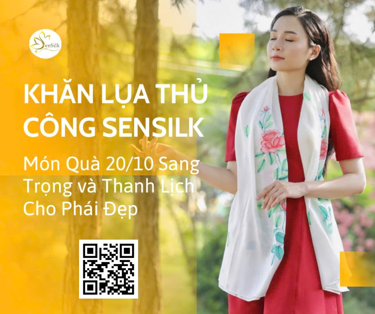 Khăn Lụa Tơ Tằm SenSilk - Món Quà 20/10 Sang Trọng và Thanh Lịch Cho Phái Đẹp