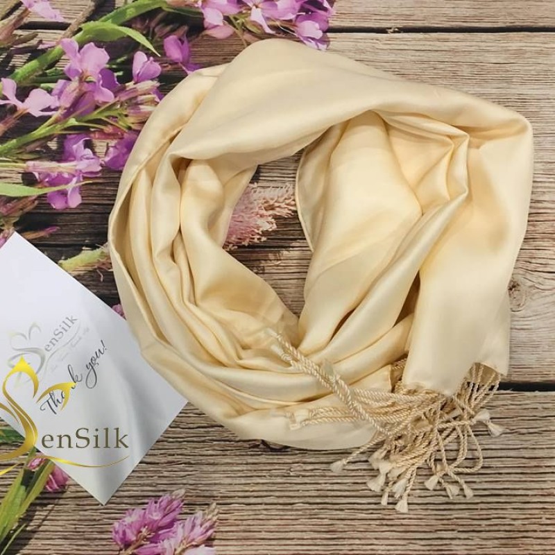 Khăn Lụa Bảo Lộc SenSilk - Vietnam Silk Scarves (VANGNUDE)