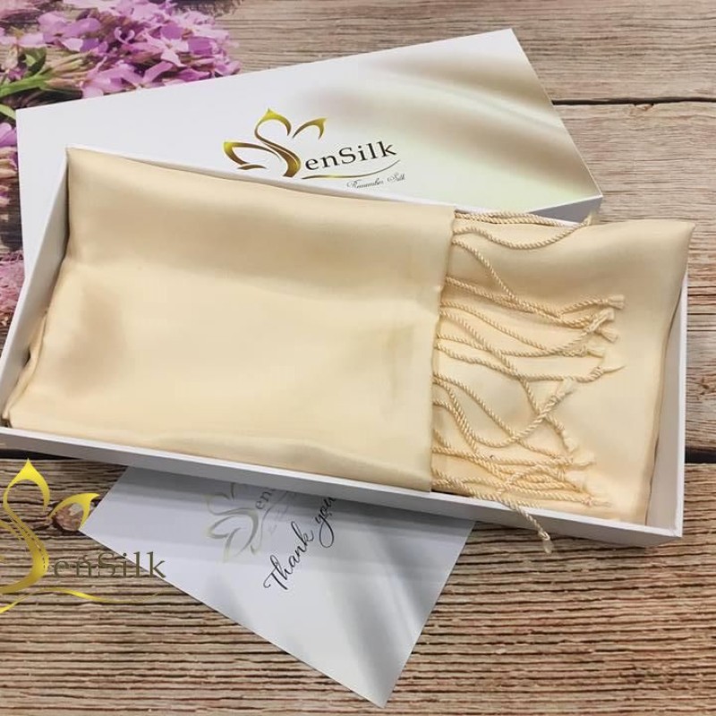 Khăn Lụa Bảo Lộc SenSilk - Vietnam Silk Scarves (VANGNUDE)