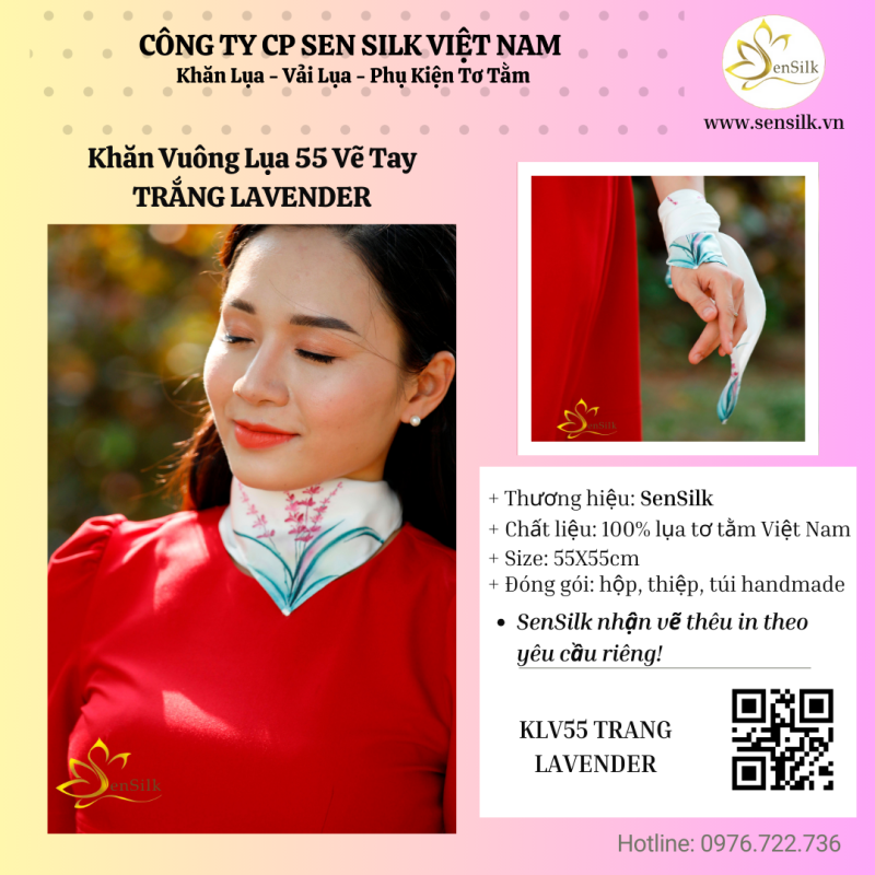 ✨ Khăn lụa Lavender – Khi thiên nhiên hóa thành nghệ thuật