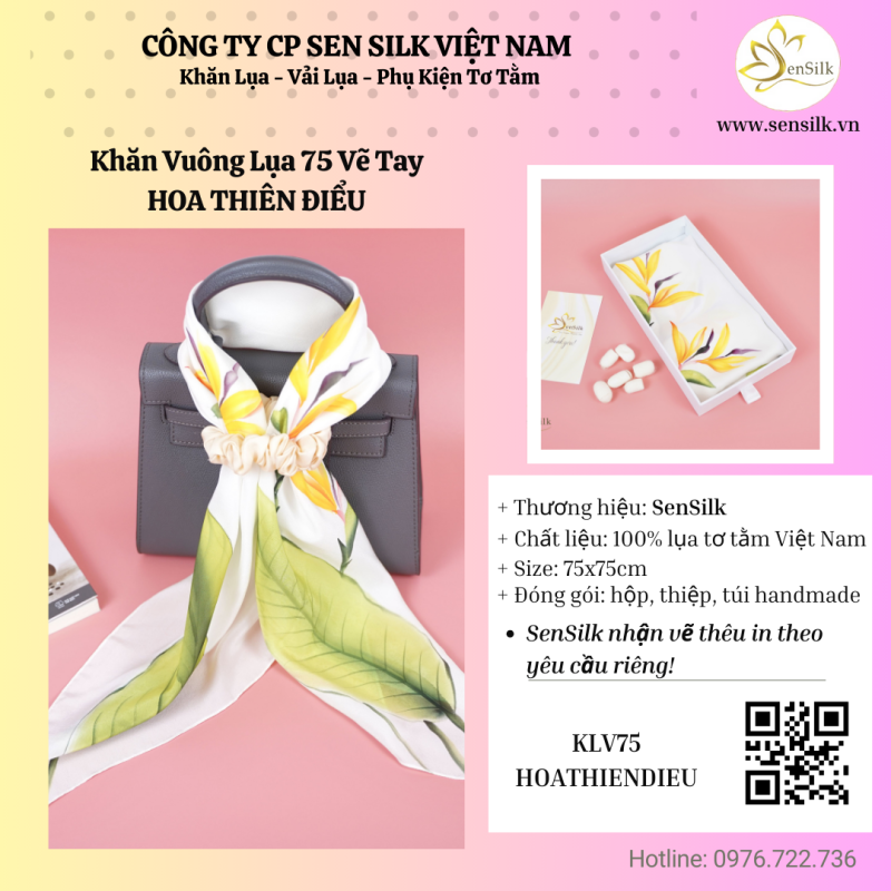 🌺 Hoa Thiên Điểu – Nét Chạm Của Nghệ Thuật Trên Lụa Việt