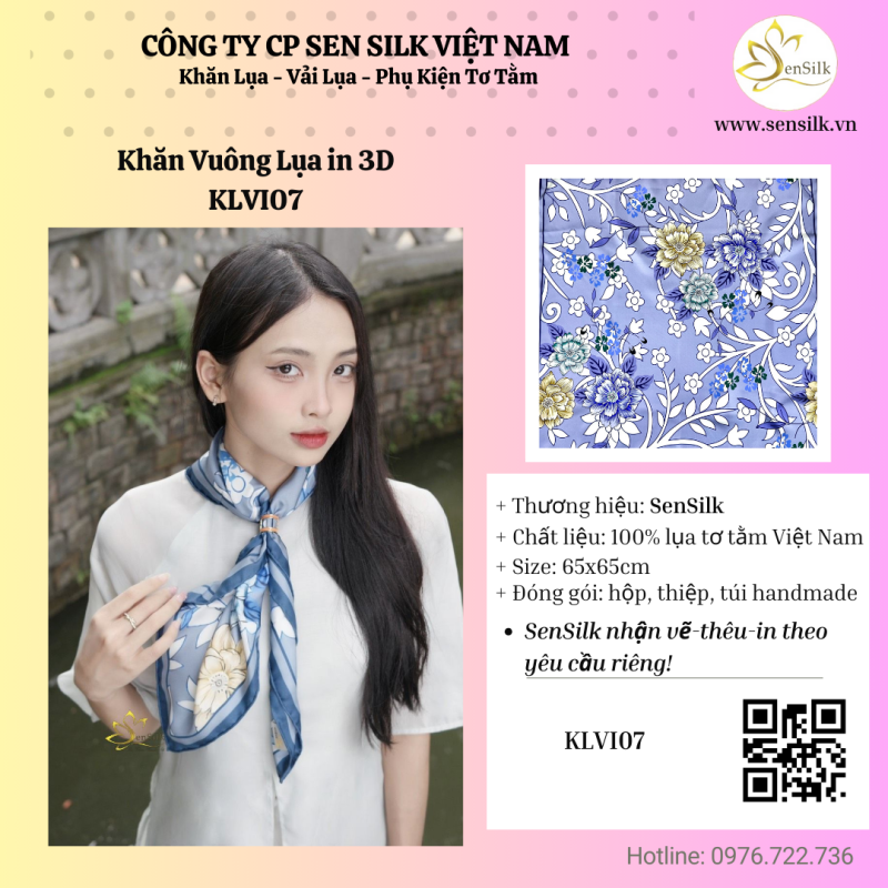 ⭐ KHĂN LỤA VUÔNG IN HOA SEN SILK: QUÀ TẶNG ĐƯỢC NGƯỜI NƯỚC NGOÀI YÊU THÍCH NHẤT