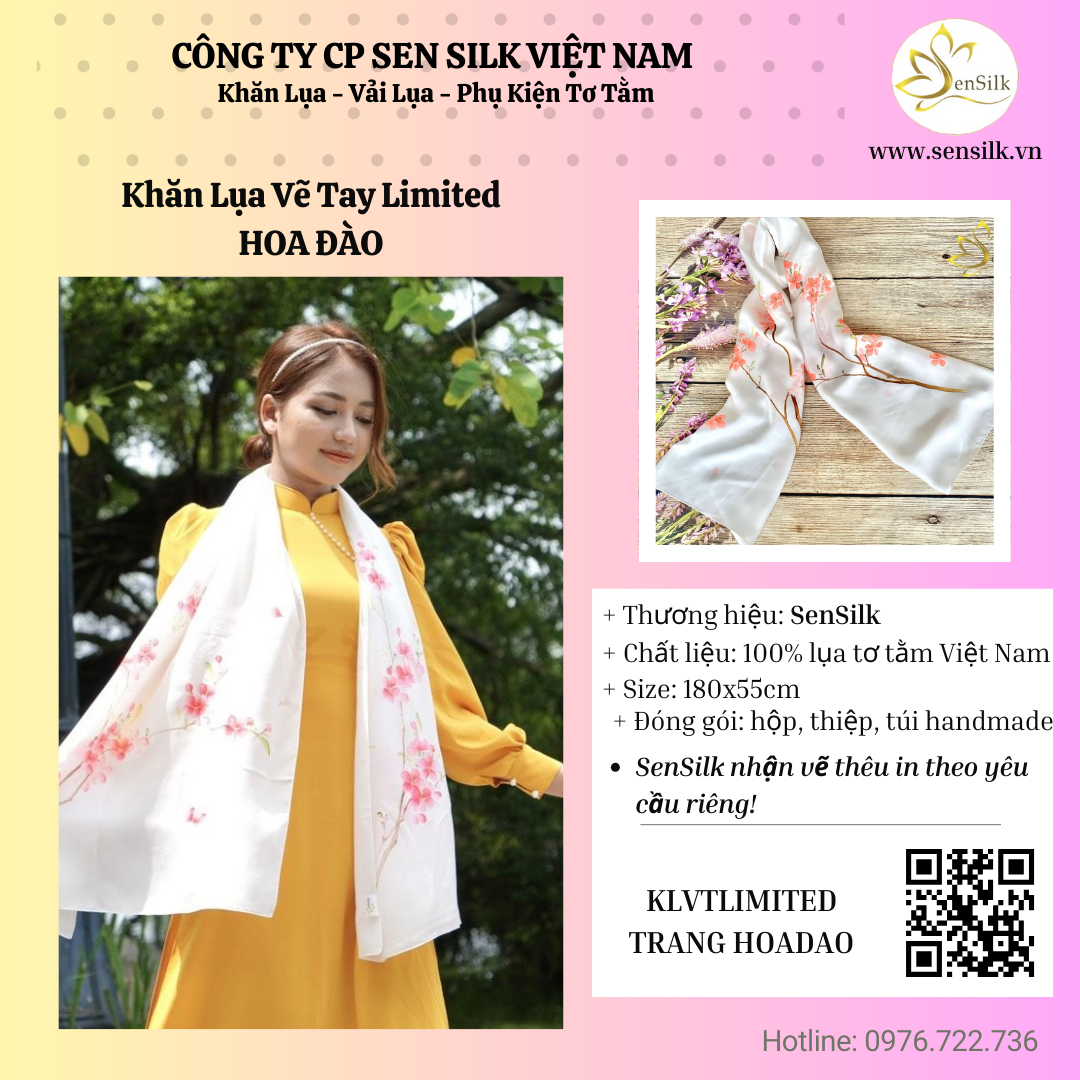 🌸Lụa Tơ Tằm Gặp Hoa Đào – Khi Truyền Thống Và Thời Trang Giao Thoa🌸