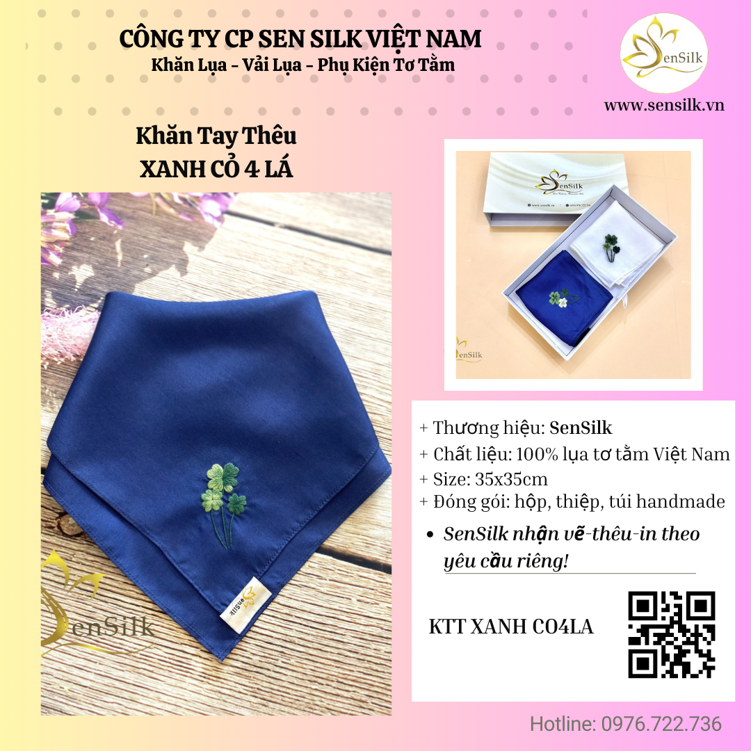 🍀 KHĂN LỤA CỎ BỐN LÁ – GỬI NIỀM TIN VÀO NHỮNG ĐIỀU KỲ DIỆU 🍀