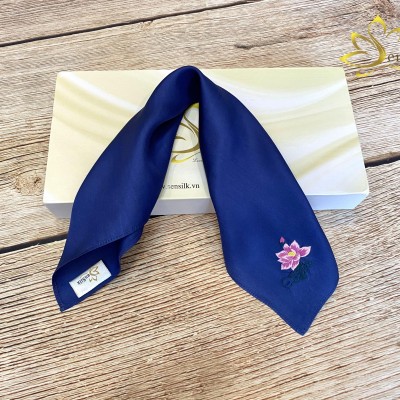 100% Silk Pocket Squares - Khăn Lụa Bỏ Túi Nam Thêu Tay Sen Việt