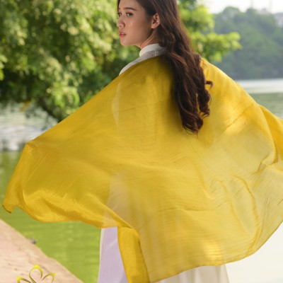 Khăn Lụa Nha Xá SenSilk - Vietnam Silk Scarf (Mustard)