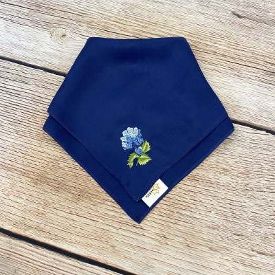 Khăn Tay Lụa Cao Cấp Thêu Cẩm Tú Cầu - Sen Silk Handkerchief